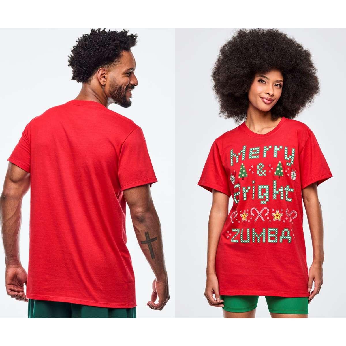 Zumba Holiday Unisex Crew Neck Tee - Red