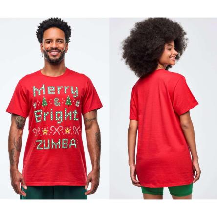 Zumba Holiday Unisex Crew Neck Tee - Red