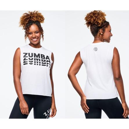 Zumba Basic Crew Neck Muscle Tank - White
