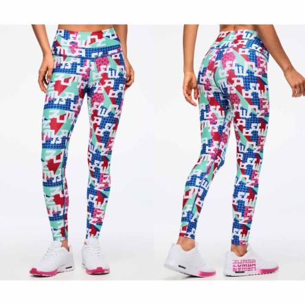 Eastern Flavor High Waisted Ankle Legging - Green/Blue