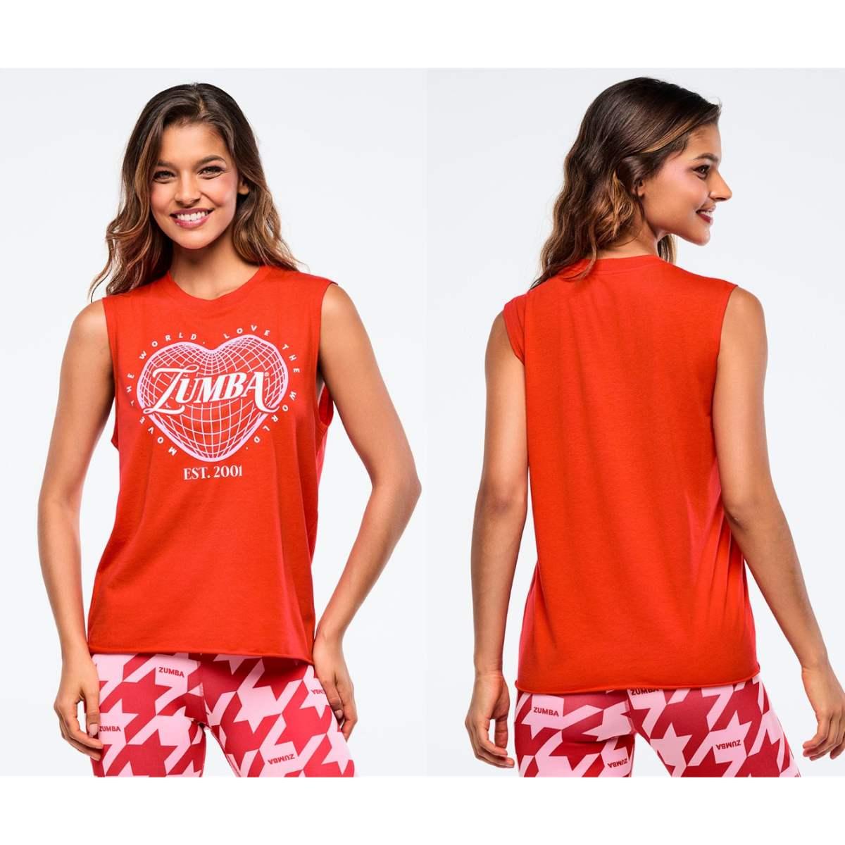 Zumba Amour Crew Neck Muscle Tank