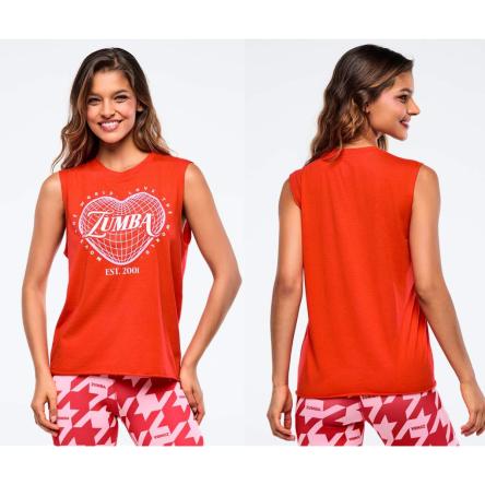 Zumba Amour Crew Neck Muscle Tank