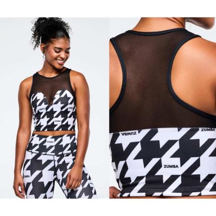 Zumba Amour Z-Lift High Neck Crop Tank