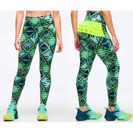 Latin Movement Z-Lift High Waisted Ruffle Back Ankle Leggings