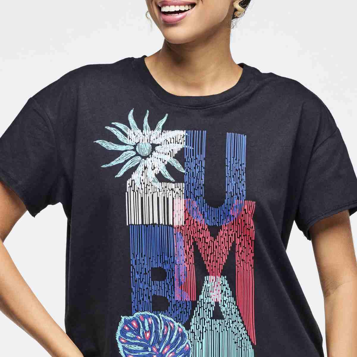 Latin Movement High Low Crew Neck Top