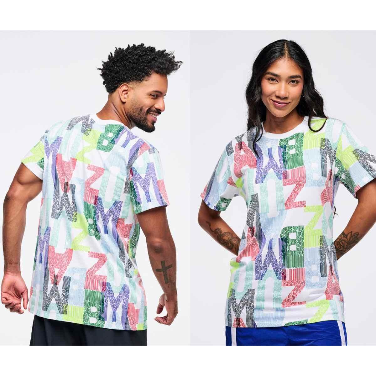 Latin Movement Unisex Crew Neck Tee - White/Blue