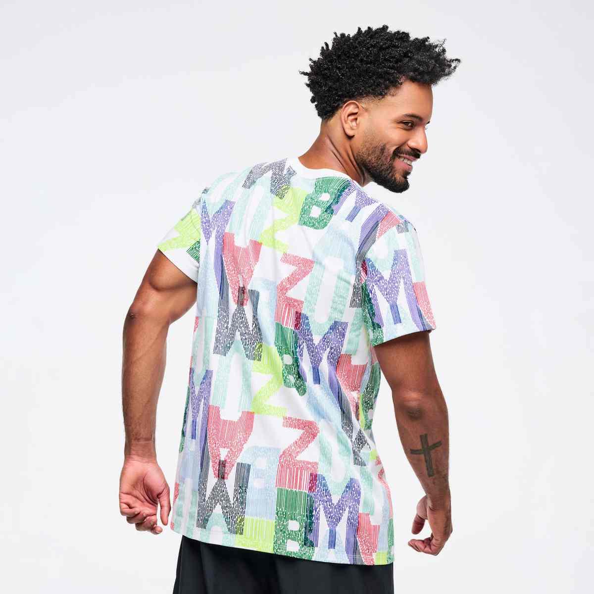 Latin Movement Unisex Crew Neck Tee - White/Blue