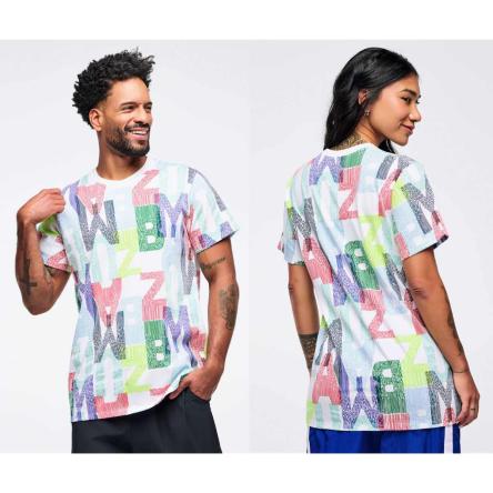 Latin Movement Unisex Crew Neck Tee - White/Blue