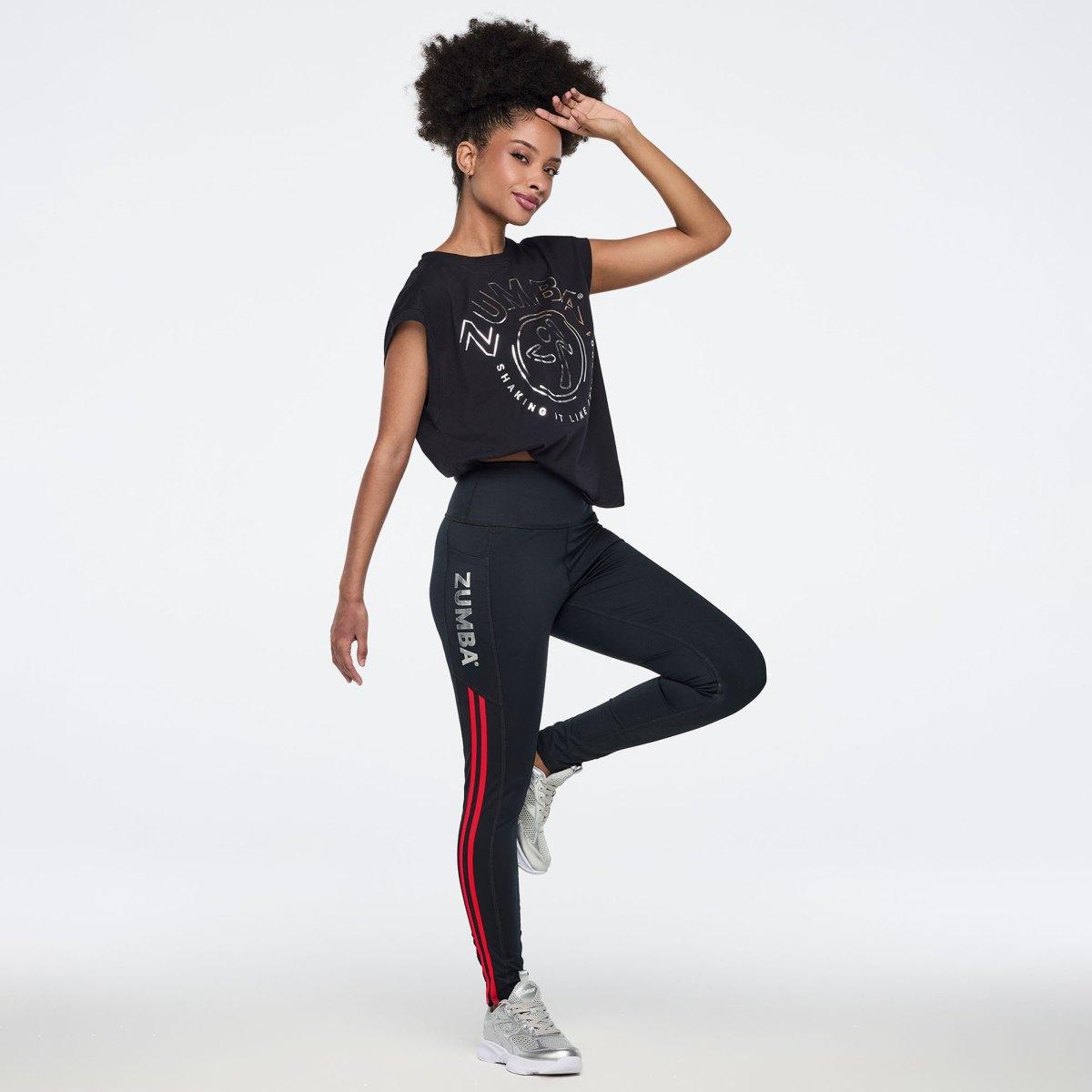 Zumba 25 High Rise Ankle Leggings - Bold Black