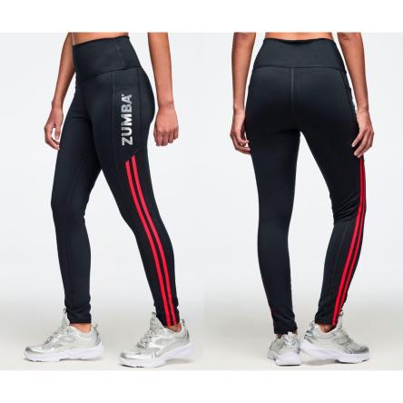 Zumba 25 High Rise Ankle Leggings - Bold Black