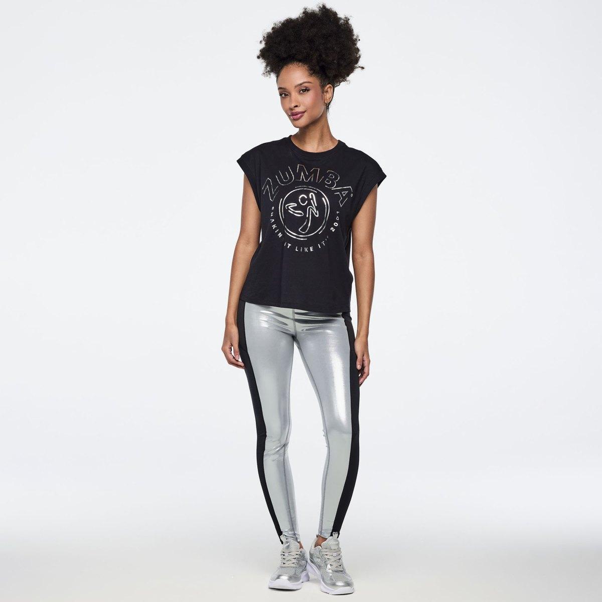 Zumba 25 High Waisted Ankle Leggings With Inserts