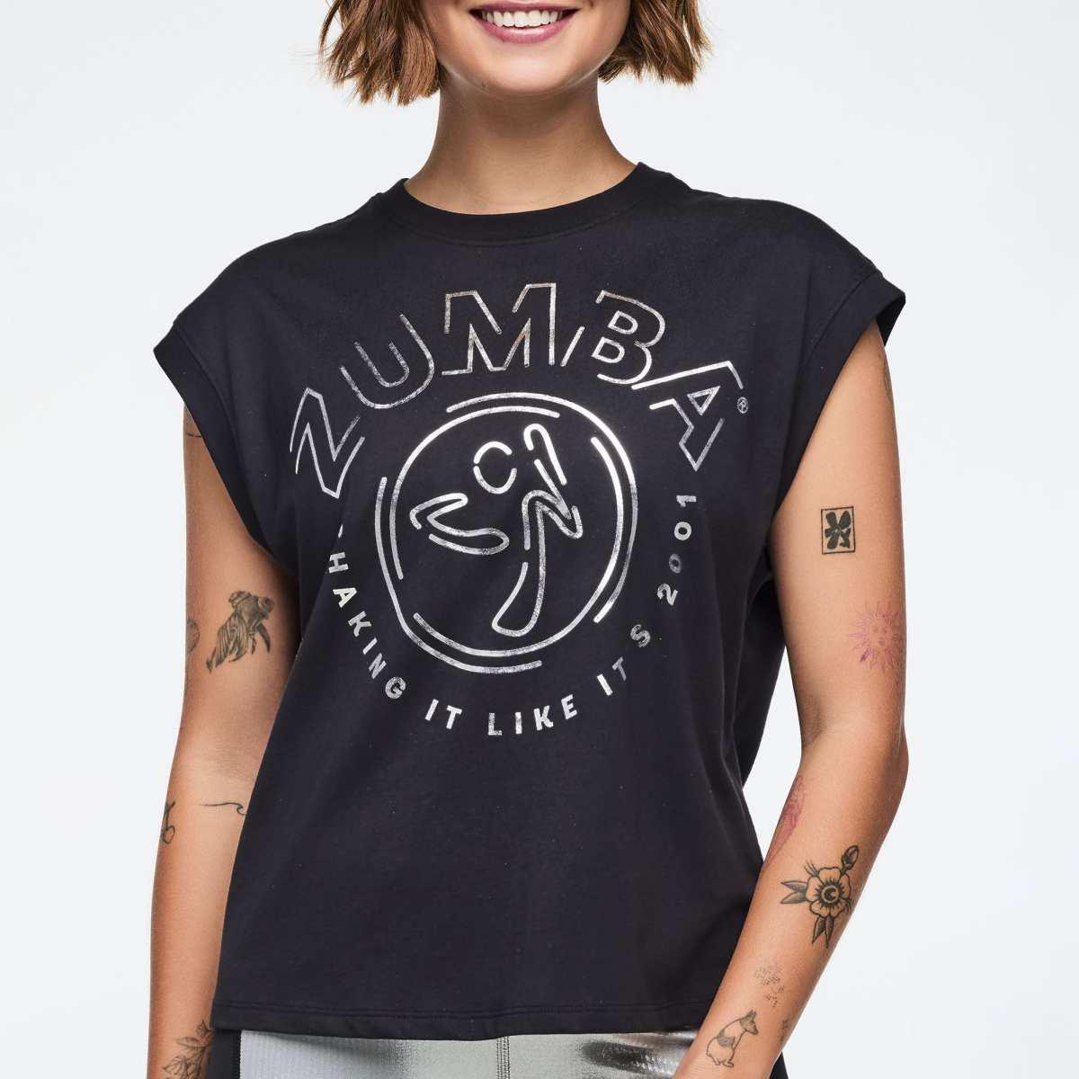 Zumba 25 Extended Shoulder Loose Tank