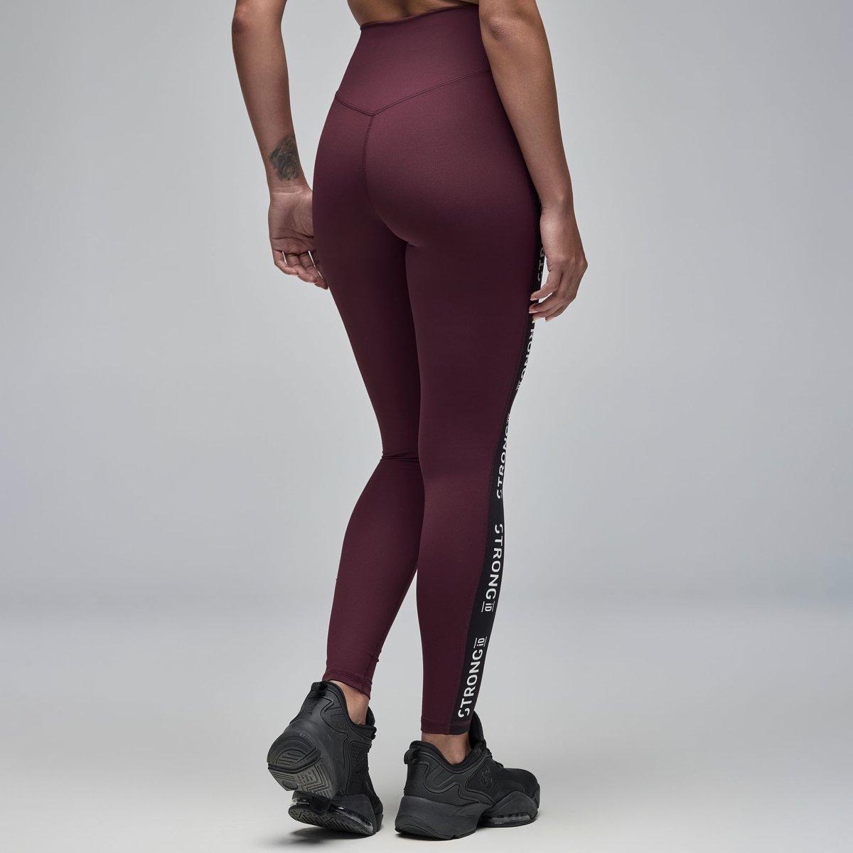 STRONG iD Ultra High Rise Ankle Leggings - Dark Burgundy