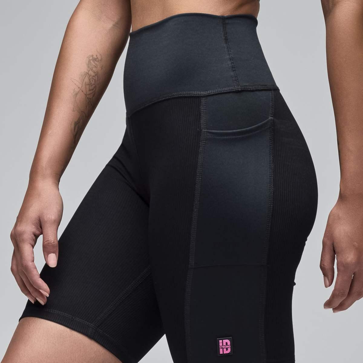 STRONG iD High Waisted Biker Shorts With Pockets - Black