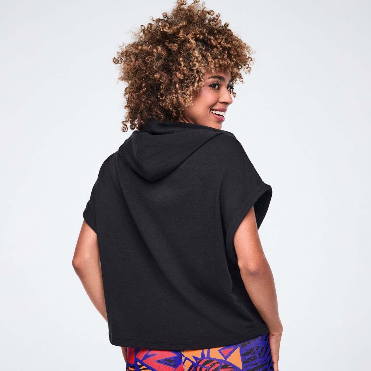 Wildbeat Short Sleeve Crop Pullover Hoodie