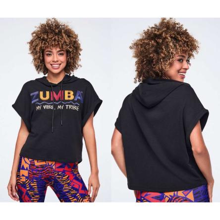 Wildbeat Short Sleeve Crop Pullover Hoodie
