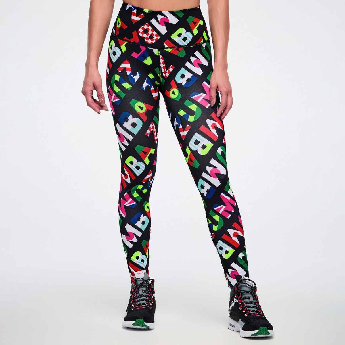 Worldwide Z-Lift High Waisted Ankle Leggings - Black/Red