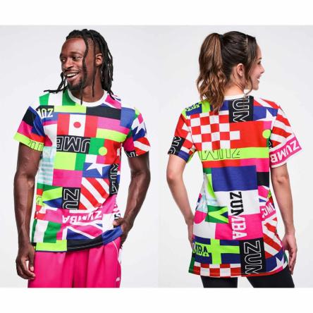 Worldwide Unisex Crew Neck Tee - White/Pink