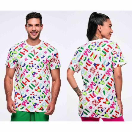 Worldwide Unisex Crew Neck Tee - White/Red