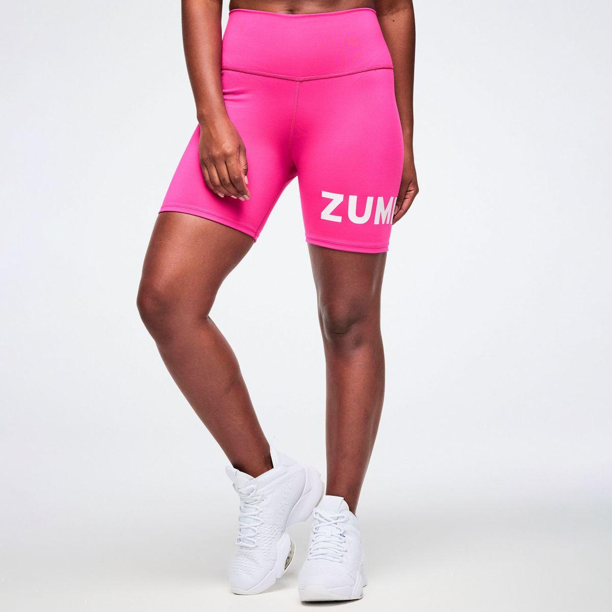 Color Spree High Waisted Biker Shorts - Pink
