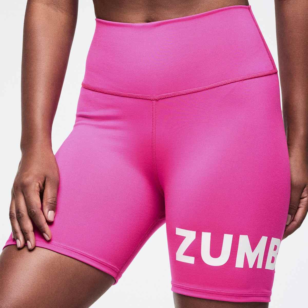 Color Spree High Waisted Biker Shorts - Pink