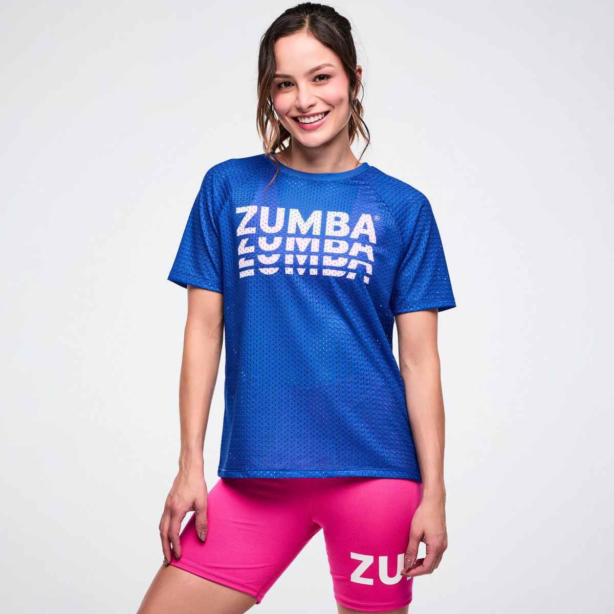 Color Spree Mesh Crew Neck Raglan Sleeve Top