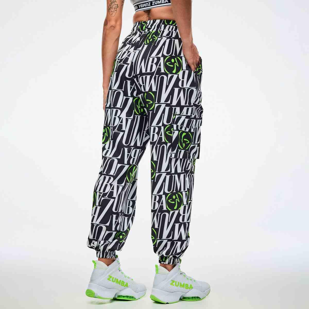 Dale-Z Parachute Cargo Pants - Black/White