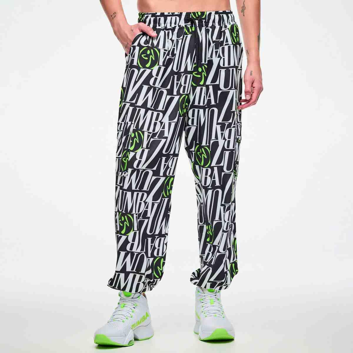 Dale-Z Parachute Cargo Pants - Black/White