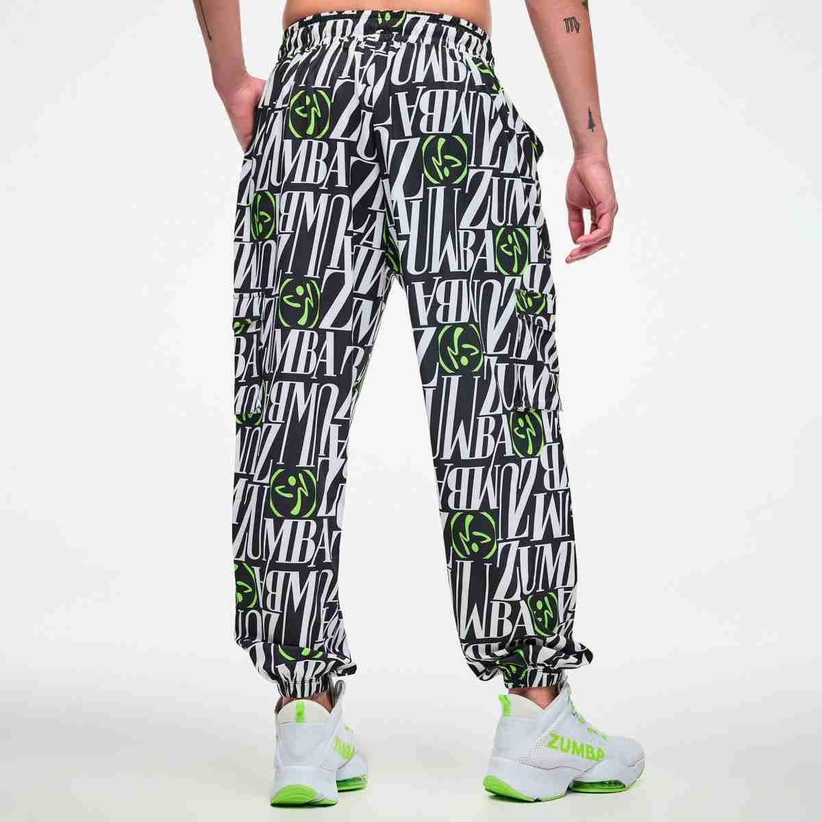 Dale-Z Parachute Cargo Pants - Black/White