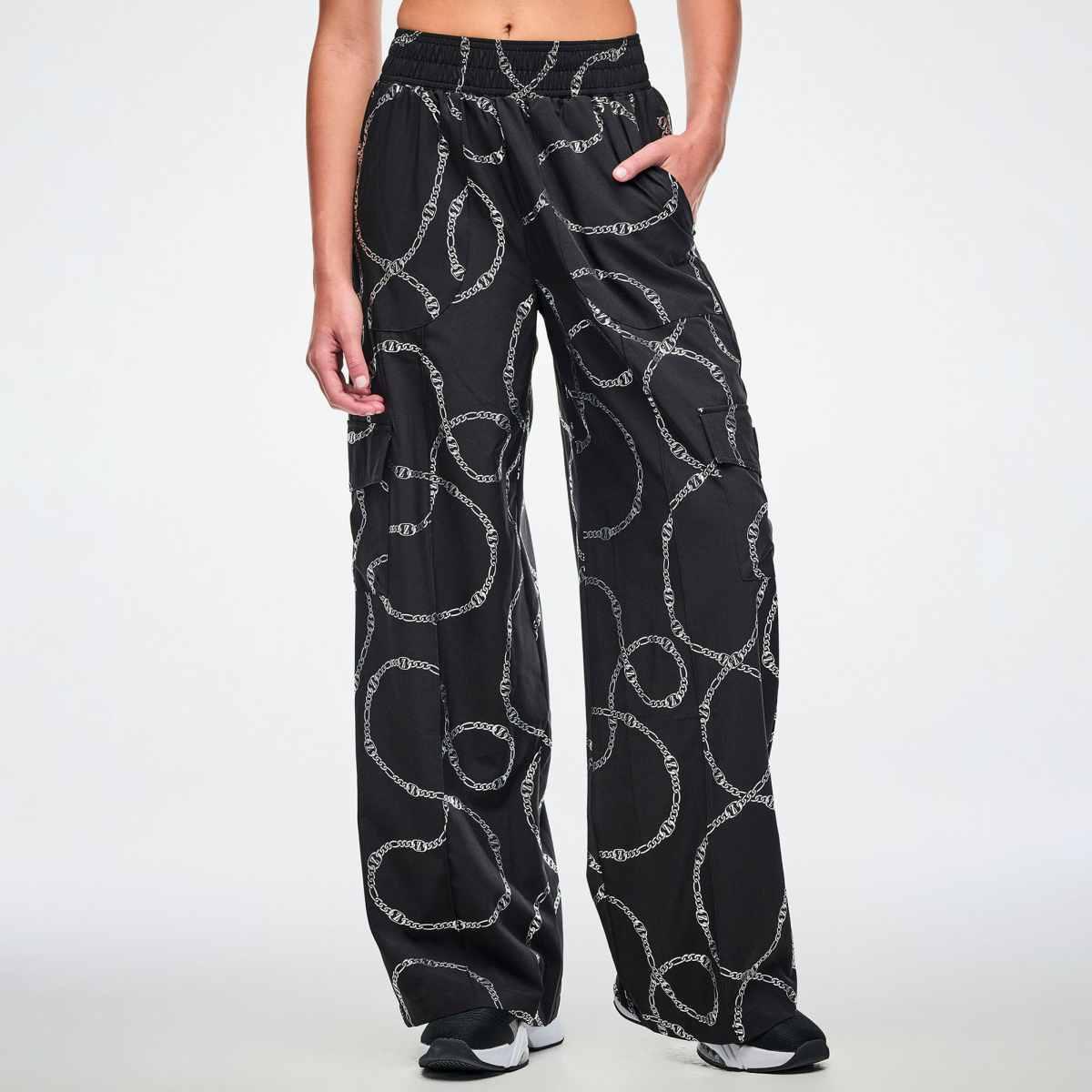 Dale-Z Woven Cargo Pants - Black/Silver