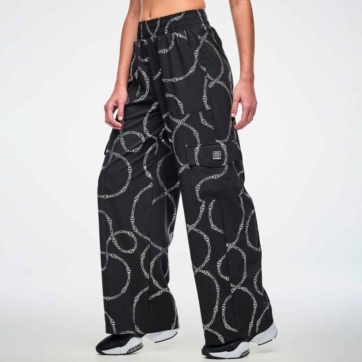 Dale-Z Woven Cargo Pants - Black/Silver