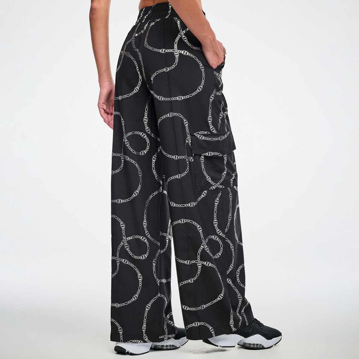 Dale-Z Woven Cargo Pants - Black/Silver