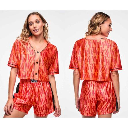 Dale-Z Oversized Crop Baseball Top