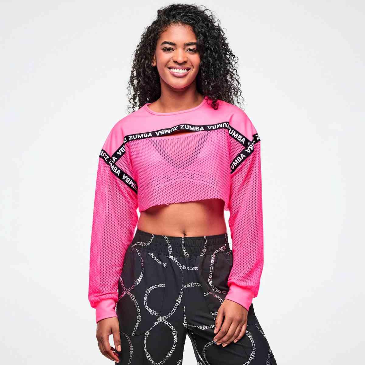 Dale-Z Long Sleeve Crew Neck Crop Top