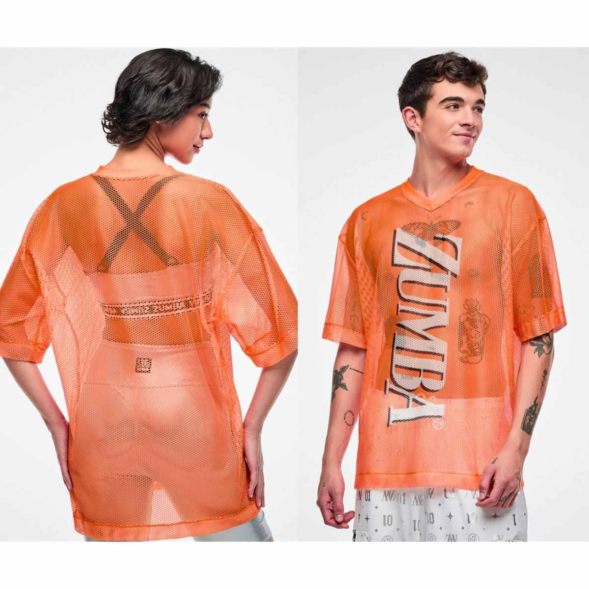 Dale-Z Oversized Mesh V-Neck Top