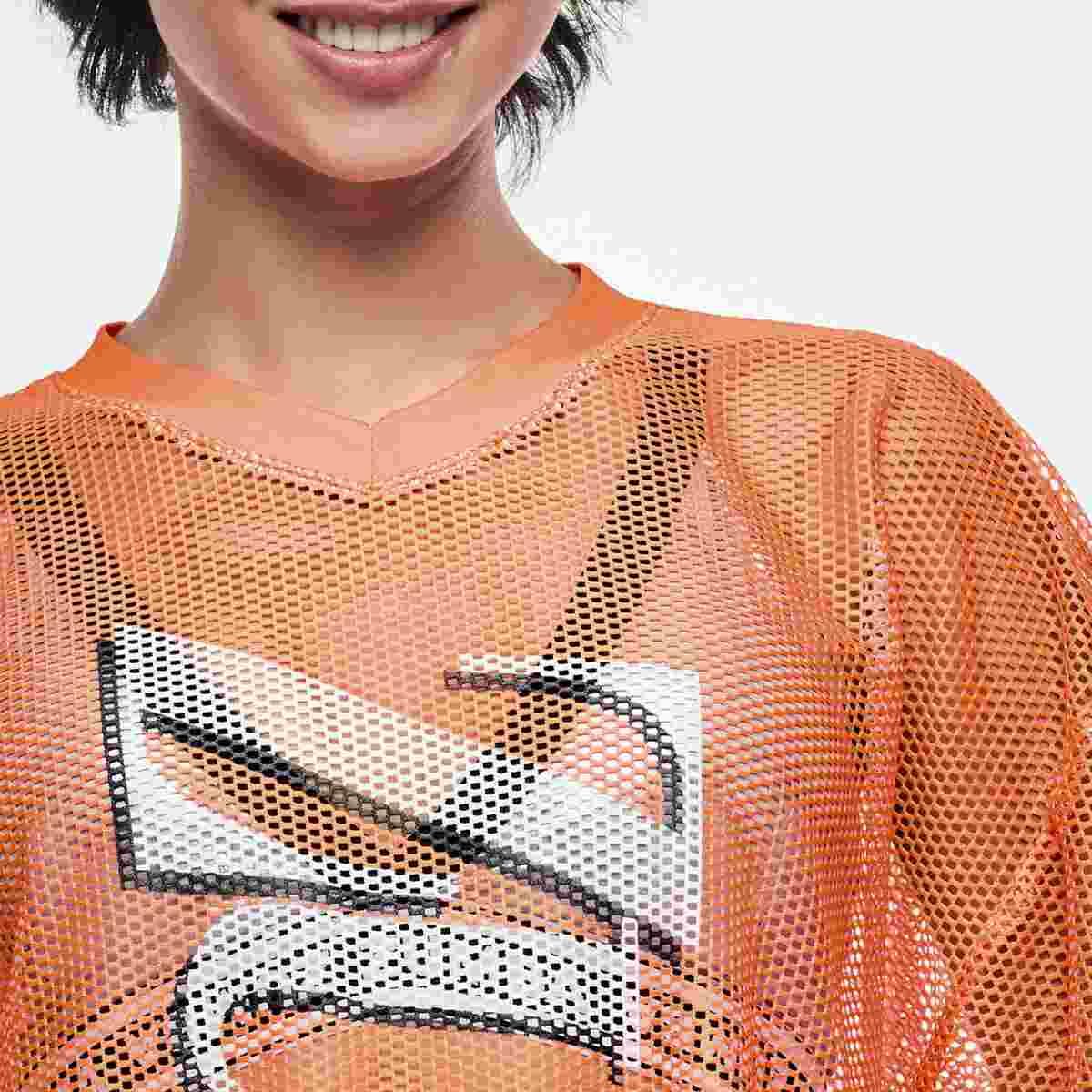 Dale-Z Oversized Mesh V-Neck Top