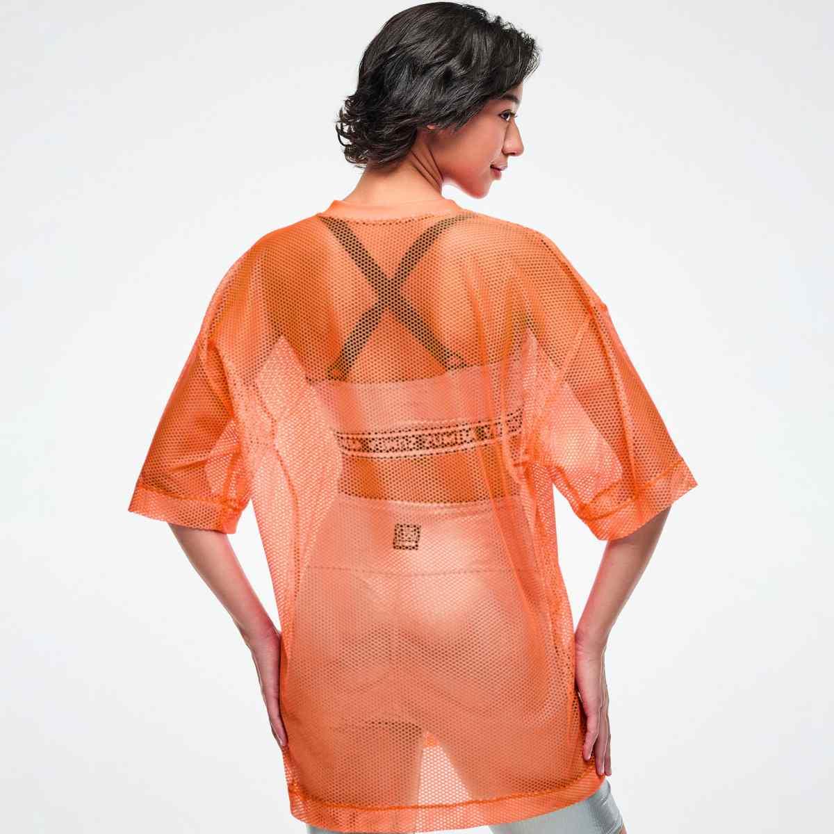 Dale-Z Oversized Mesh V-Neck Top