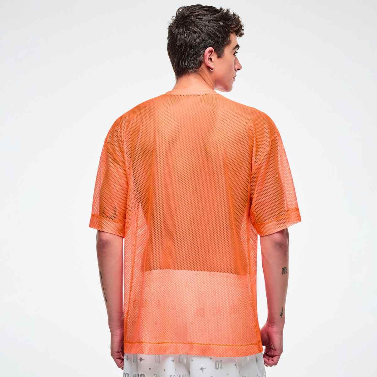 Dale-Z Oversized Mesh V-Neck Top