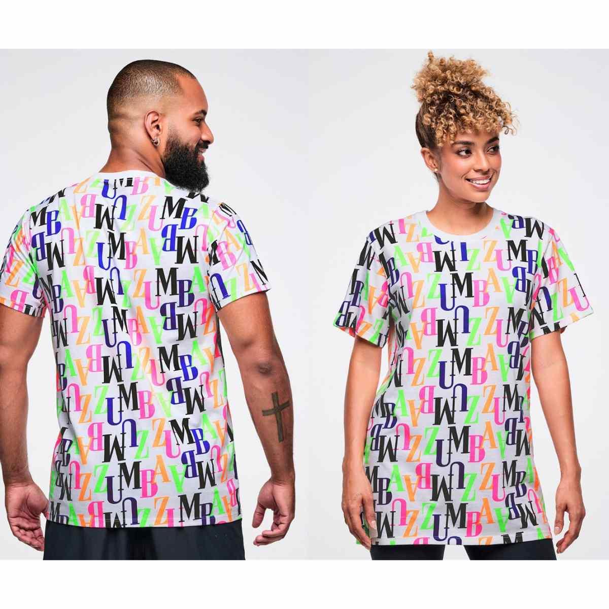 Dale-Z Unisex Crew Neck Tee - White/Multi