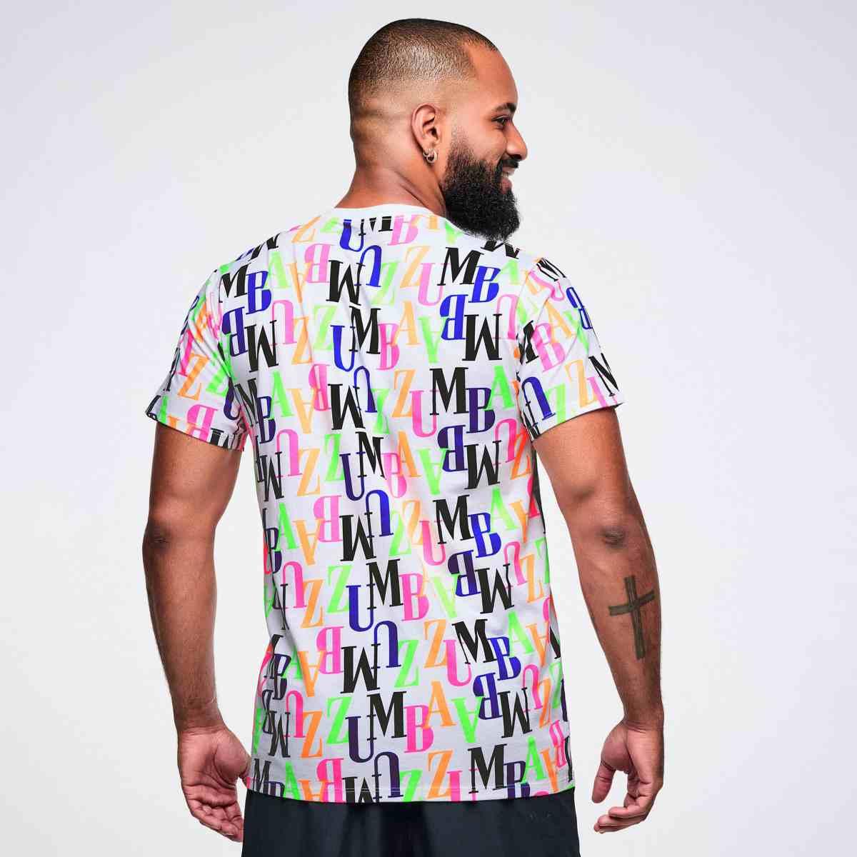 Dale-Z Unisex Crew Neck Tee - White/Multi