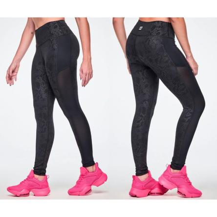 Rock 'n' Roll High Waisted Ankle Leggings With Mesh