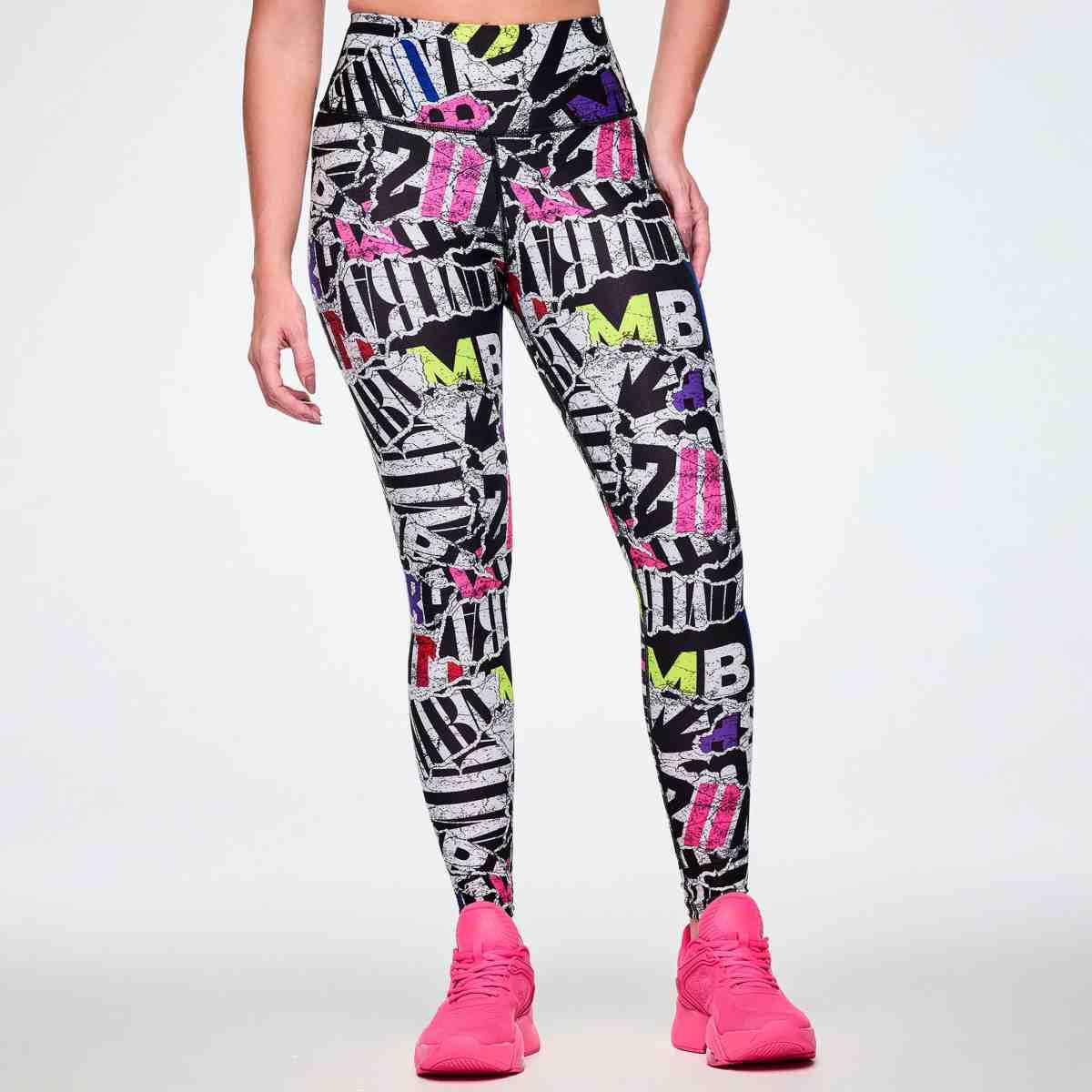 Rock 'n' Roll High Waisted Ankle Legging - Black/White