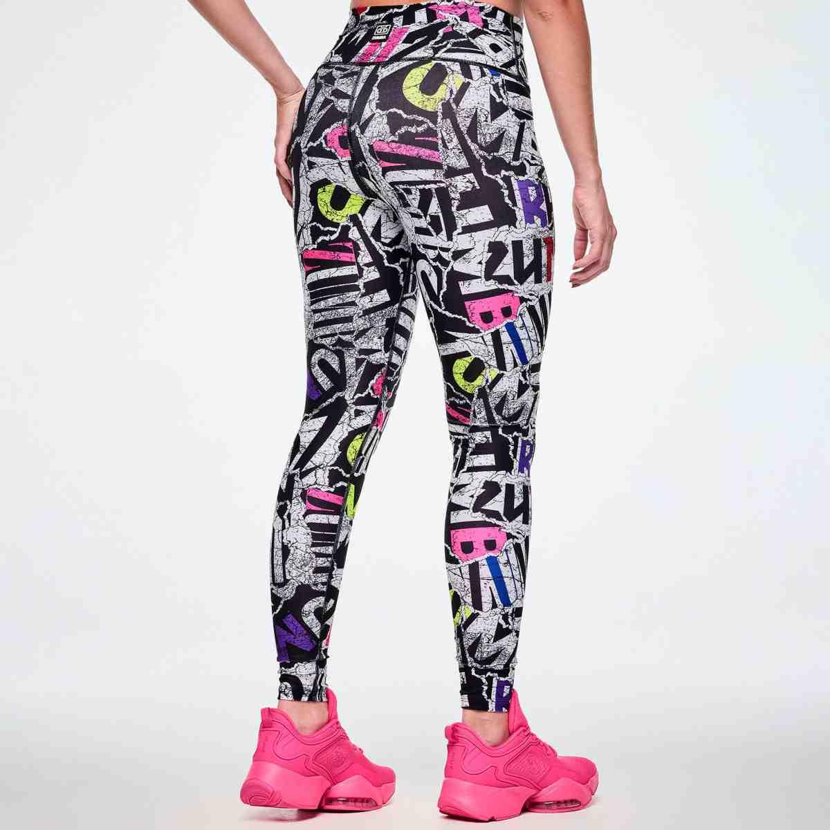 Rock 'n' Roll High Waisted Ankle Legging - Black/White