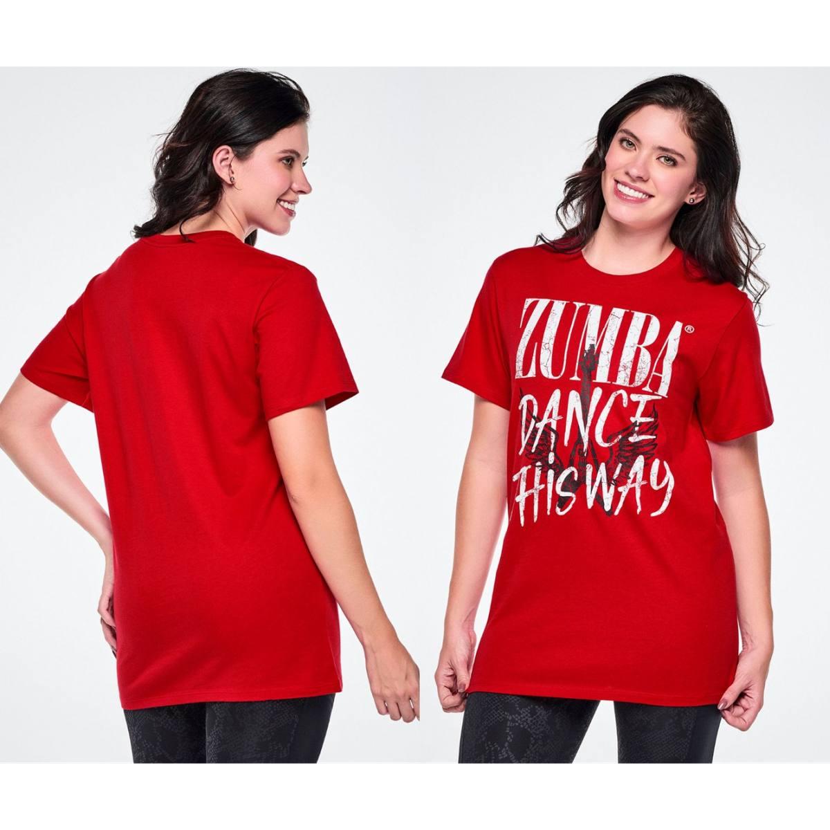 Rock 'n' Roll Unisex Crew Neck Tee - Red