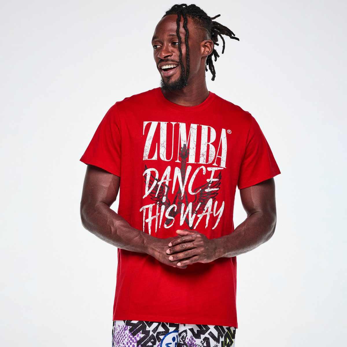 Rock 'n' Roll Unisex Crew Neck Tee - Red