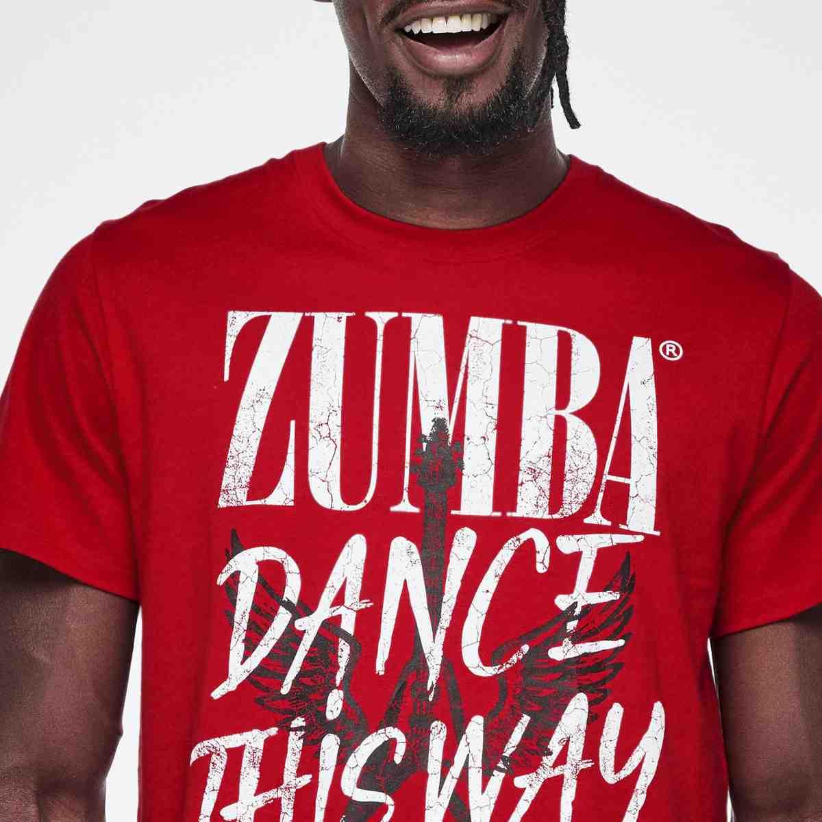 Rock 'n' Roll Unisex Crew Neck Tee - Red