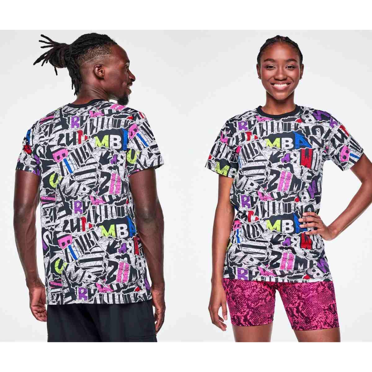 Rock 'n' Roll Unisex Crew Neck Tee - Black/White