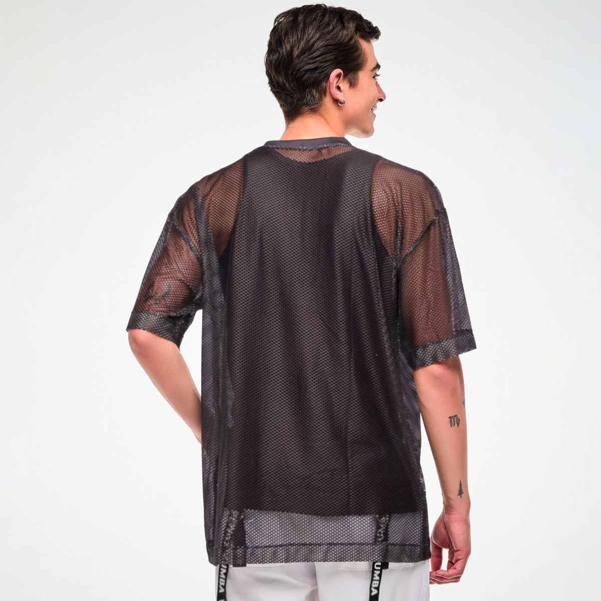 Zumba Basic Oversized Mesh V-Neck Top