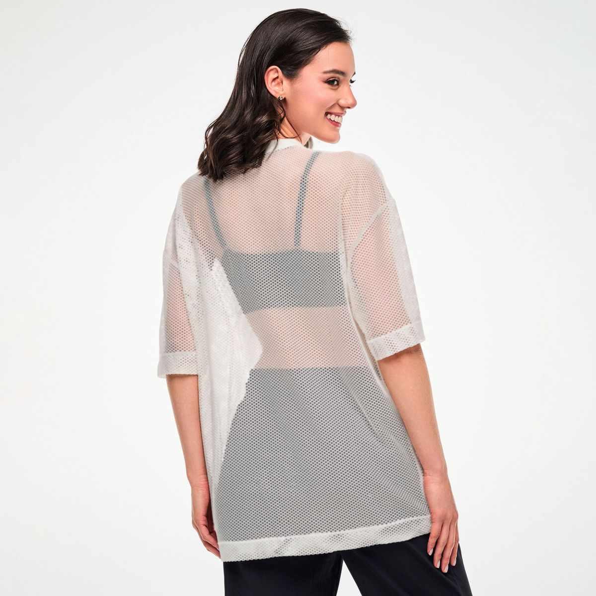 Zumba Basic Oversized Mesh V-Neck Top