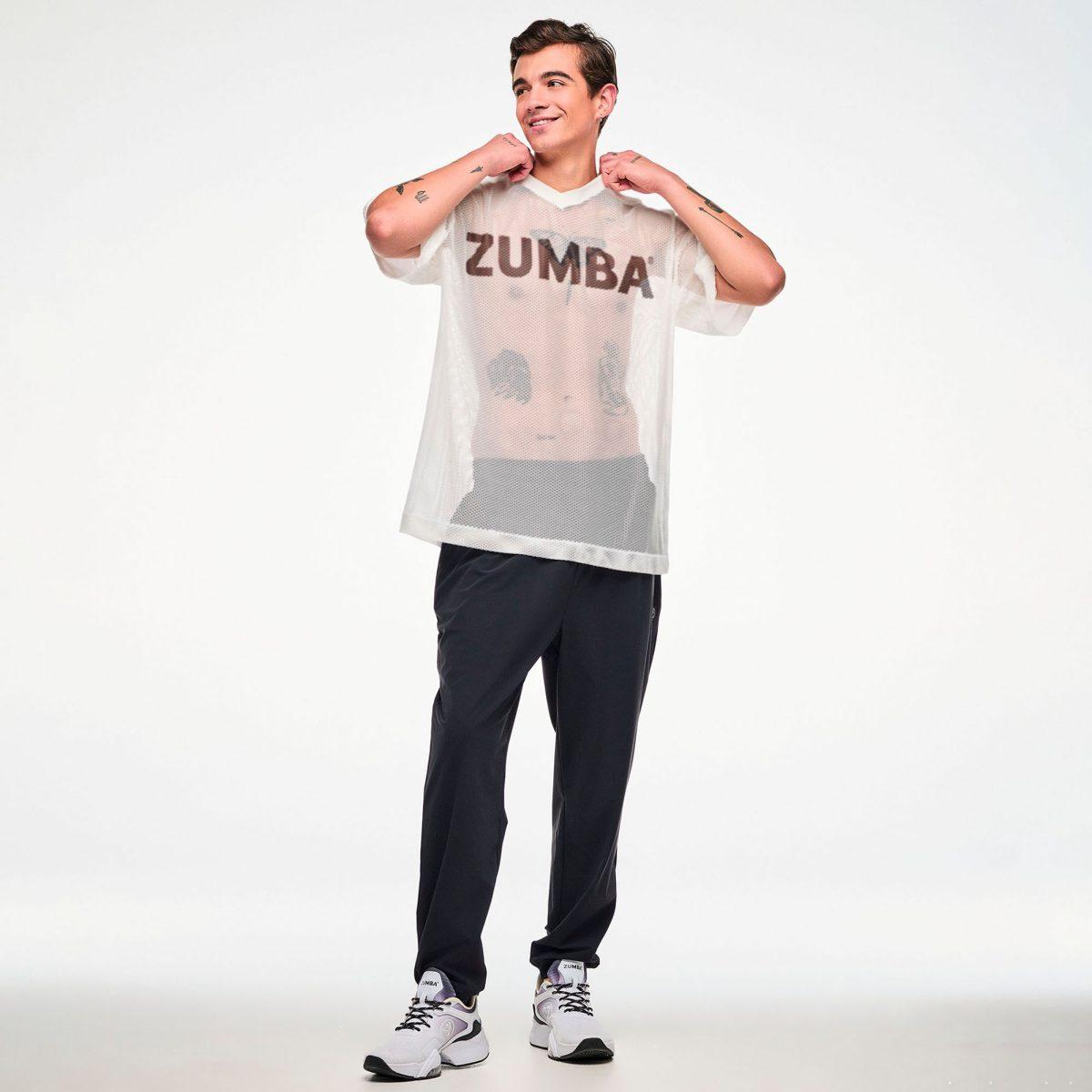 Zumba Basic Oversized Mesh V-Neck Top